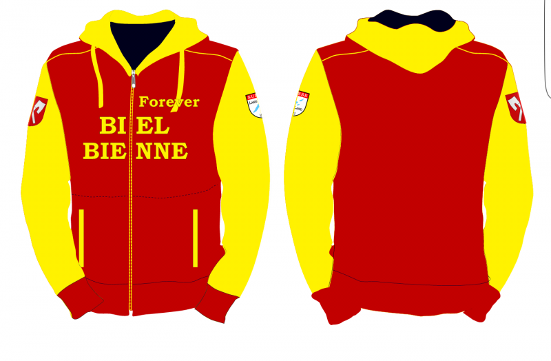 Biel-Bienne Jacke gelb-rot