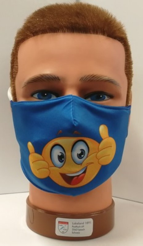 Mundschutz mit Druck Smiley Emoji